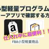 小型軽量プログラムをセラーアプリで確認する方法。